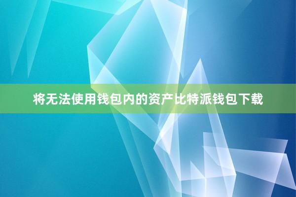 将无法使用钱包内的资产比特派钱包下载