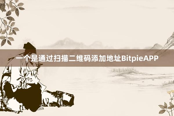 一个是通过扫描二维码添加地址BitpieAPP