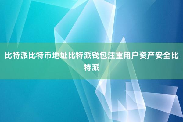 比特派比特币地址比特派钱包注重用户资产安全比特派