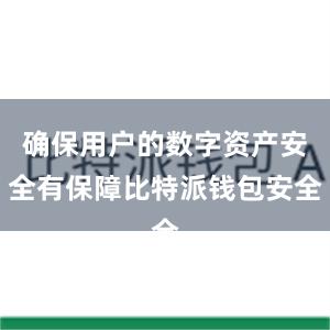 确保用户的数字资产安全有保障比特派钱包安全